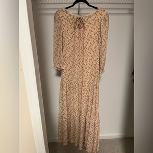 Floral maxi dress with tie detail